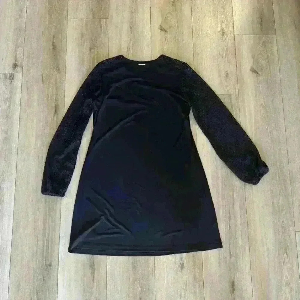 NWT Michael Kors Black Dress M - Picture 3 of 5